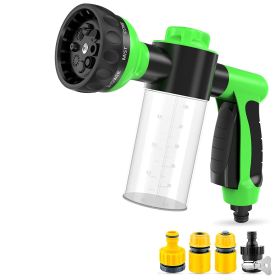 Pet Dog Wash Outdoor, High-Pressure Pet Shower Sprayer Dog Shower Brush And Pet Grooming Comb For Watering Flowers, Car Washing, Pet Bathing (Color: Green with four heads)