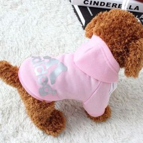 Two Legged Cotton Warm Dog Hoodie (Color: Pink, size: 6XL)