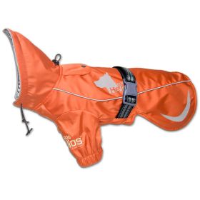 Dog Helios 'Ice-Breaker' Extendable Hooded Dog Coat w/ Heat Reflective Tech (Color: Orange, size: small)