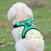 dog harness set; with leas frog leash pet mesh breathable small dog chest back retractable dog leash pet harness